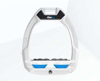 Flex-On Sicherheitssteigbügel Plat Ultra Grip Weiß/Blau mit Safe-On System – Bild 1 von 1