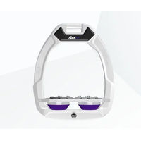Produktbild von Flex-On Sicherheitssteigbügel Plat Ultra Grip Weiß Grau Violett mit Safe-On Funktion