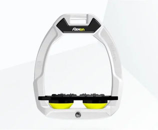 Flex-On Sicherheitssteigbügel Plat Ultra Grip Weiß Schwarz Gelb mit Safe-On Funktion – Bild 1 von 1