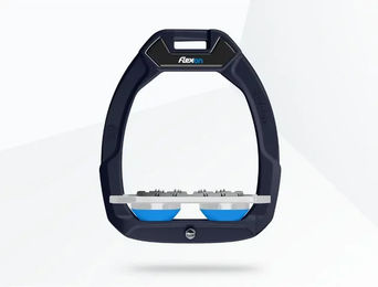Flex-On Sicherheitssteigbügel Reining Plat Ultra Grip in Grün Grau Blau mit Safe-On System – Bild 1 von 1