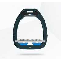 Produktbild von Flex-On Sicherheitssteigbügel Reining Plat Ultra Grip in Grün Grau Blau mit Safe-On System