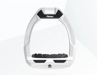 Flex-On Sicherheitssteigbügel Reining Ultra Grip Weiß-Schwarz mit Safe-On System – Bild 1 von 1
