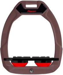 Flex-On Sicherheitssteigbügel Safe-On Flat Grip für Pferde in Braun Schwarz Rot – Bild 1 von 1