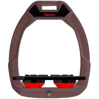 Produktbild von Flex-On Sicherheitssteigbügel Safe-On Flat Grip für Pferde in Braun Schwarz Rot