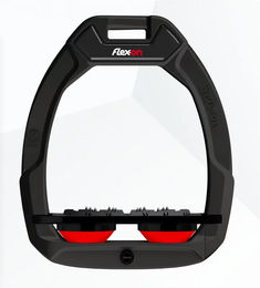 Flex-On Sicherheitssteigbügel Ultra Grip Flach Schwarz-Schwarz-Rot mit Safe-On System – Bild 1 von 1