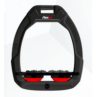Produktbild von Flex-On Sicherheitssteigbügel Ultra Grip Flach Schwarz-Schwarz-Rot mit Safe-On System