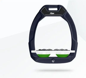 Flex-On Sicherheitssteigbügel Ultra Grip Safe-On Flach Braun Weiß Grün – Bild 1 von 1