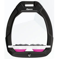 Produktbild von Flex-On Sicherheitssteigbügel Ultra Grip Safe-On flach Schwarz Weiß Rosa