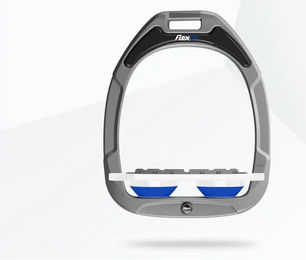 Flex-On Steigbügel Green Composite mit Flachgriff aus Aluminium in Weiß/Blau – Bild 1 von 1
