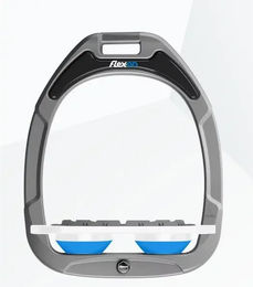 Flex-On Steigbügel Green Composite mit Flachgriff aus Aluminium in Weiß/Blau – Bild 1 von 1