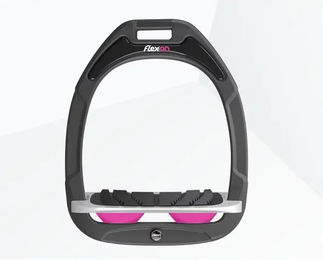 Flex-On Steigbügel Green Composite mit Neigung und Grip in Anthrazit Grau Rosa – Bild 1 von 1