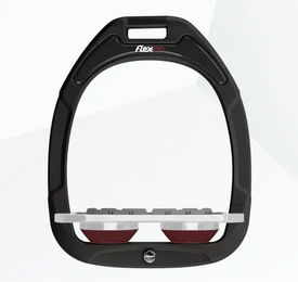 Flex-On Steigbügel mit Plattengriffen Green Composite in Schwarz Grau Bordeaux – Bild 1 von 1