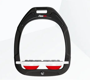 Flex-On Steigbügel Plat Grip Green Composite Schwarz Weiß Rot – Bild 1 von 1