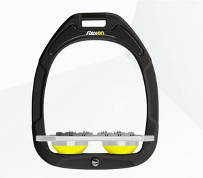 Flex-on Steigbügel Plat Ultra Grip Green Composite Schwarz Grau Gelb – Bild 1 von 1