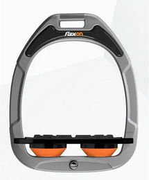 Flex-on Steigbügel Platte Grip Aluminium Schwarz Orange Green Composite – Bild 1 von 1