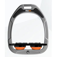 Produktbild von Flex-on Steigbügel Platte Grip Aluminium Schwarz Orange Green Composite