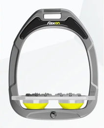 Flex-On Steigbügel Platte Ultra Grip Aluminium in Gris/Jaune aus Green Composite – Bild 1 von 1