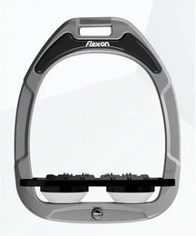 Flex-on Steigbügel Platte Ultra Grip aus Aluminium und Green Composite in Schwarz/Weiß – Bild 1 von 1