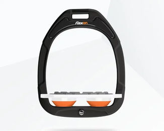 Flex-On Steigbügel Plattgriff Green Composite in Grün Weiß Orange – Bild 1 von 1