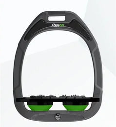 Flex-on Steigbügelplatten Ultra Grip Green Composite in Anthrazit Schwarz Grün – Bild 1 von 1