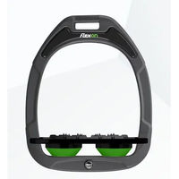 Produktbild von Flex-on Steigbügelplatten Ultra Grip Green Composite in Anthrazit Schwarz Grün