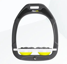 Flex-on Steigbügelplatten Ultra Grip Green Composite in Anthrazit Weiß Gelb – Bild 1 von 1