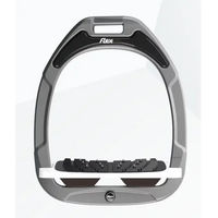 Produktbild von Flex-On Ultra Grip Aluminium Steigbügel geneigt in Weiß/Braun aus Green Composite