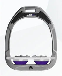 Flex-On Ultra Grip Aluminium Steigbügel mit Platte in Violett aus Green Composite – Bild 1 von 1