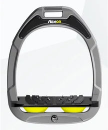 Flex-on Ultra Grip Aluminium Steigbügel Schwarz Gelb – Bild 1 von 1
