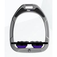 Produktbild von Flex-On Ultra Grip Aluminium Steigbügel Schwarz Violett Green Composite