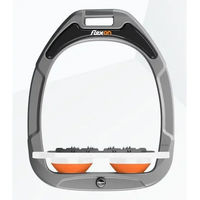 Produktbild von Flex-on Ultra Grip Aluminium Steigbügel Weiß Orange Green Composite
