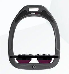 Flex-On Ultra Grip Flache Steigbügel Green Composite Anthrazit Schwarz Plum – Bild 1 von 1