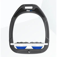 Produktbild von Flex-On Ultra Grip Flache Steigbügel Green Composite Anthrazit Weiß Blau