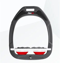 Flex-On Ultra Grip Flache Steigbügel Green Composite Anthrazit Weiß Rot – Bild 1 von 1