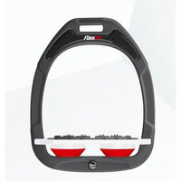 Produktbild von Flex-On Ultra Grip Flache Steigbügel Green Composite Anthrazit Weiß Rot