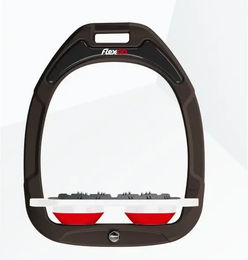 Flex-On Ultra Grip Flache Steigbügel Green Composite Braun Weiß Rot – Bild 1 von 1