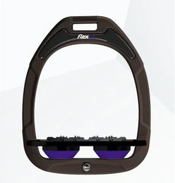 Flex-On Ultra Grip Flachsteigbügel aus Green Composite in Braun Schwarz Violett – Bild 1 von 1