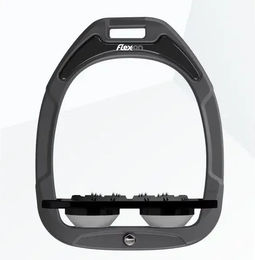 Flex-On Ultra Grip Flachsteigbügel Green Composite Anthrazit Schwarz Grau – Bild 1 von 1