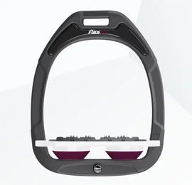 Flex-On Ultra Grip Flachsteigbügel Green Composite Anthrazit Weiß Lila – Bild 1 von 1
