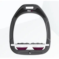 Produktbild von Flex-On Ultra Grip Flachsteigbügel Green Composite Anthrazit Weiß Lila