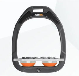 Flex-On Ultra Grip Flachsteigbügel Green Composite in Anthrazit Grau Orange – Bild 1 von 1