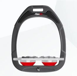 Flex-on Ultra Grip Flachsteigbügel Green Composite in Anthrazit Grau Rot – Bild 1 von 1