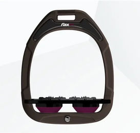 Flex-on Ultra Grip Flachsteigbügel Green Composite in Braun Schwarz Plum – Bild 1 von 1