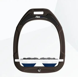 Flex-on Ultra Grip Flachsteigbügel Green Composite in Braun Weiß Marine – Bild 1 von 1