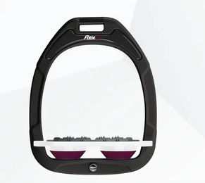 Flex-On Ultra Grip Flachsteigbügel Green Composite in Schwarz Weiß Pflaume – Bild 1 von 1