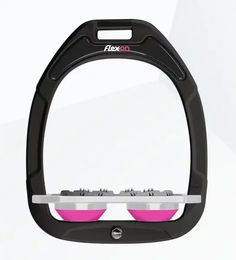 Flex-On Ultra Grip Flachsteigbügel Green Composite Schwarz Grau Rosa – Bild 1 von 1