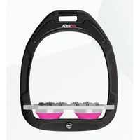 Produktbild von Flex-On Ultra Grip Flachsteigbügel Green Composite Schwarz Grau Rosa