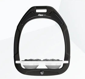 Flex-on Ultra Grip Flachsteigbügel Green Composite Schwarz Weiß Grau – Bild 1 von 1