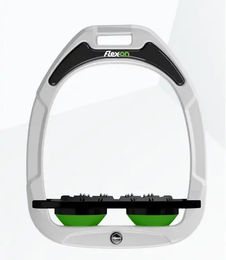 Flex-On Ultra Grip Flachsteigbügel Green Composite Weiß Schwarz Grün – Bild 1 von 1