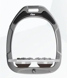 Flex-on Ultra Grip Flex-On Green Composite Flachsteigbügel in Alu Grau Braun – Bild 1 von 1